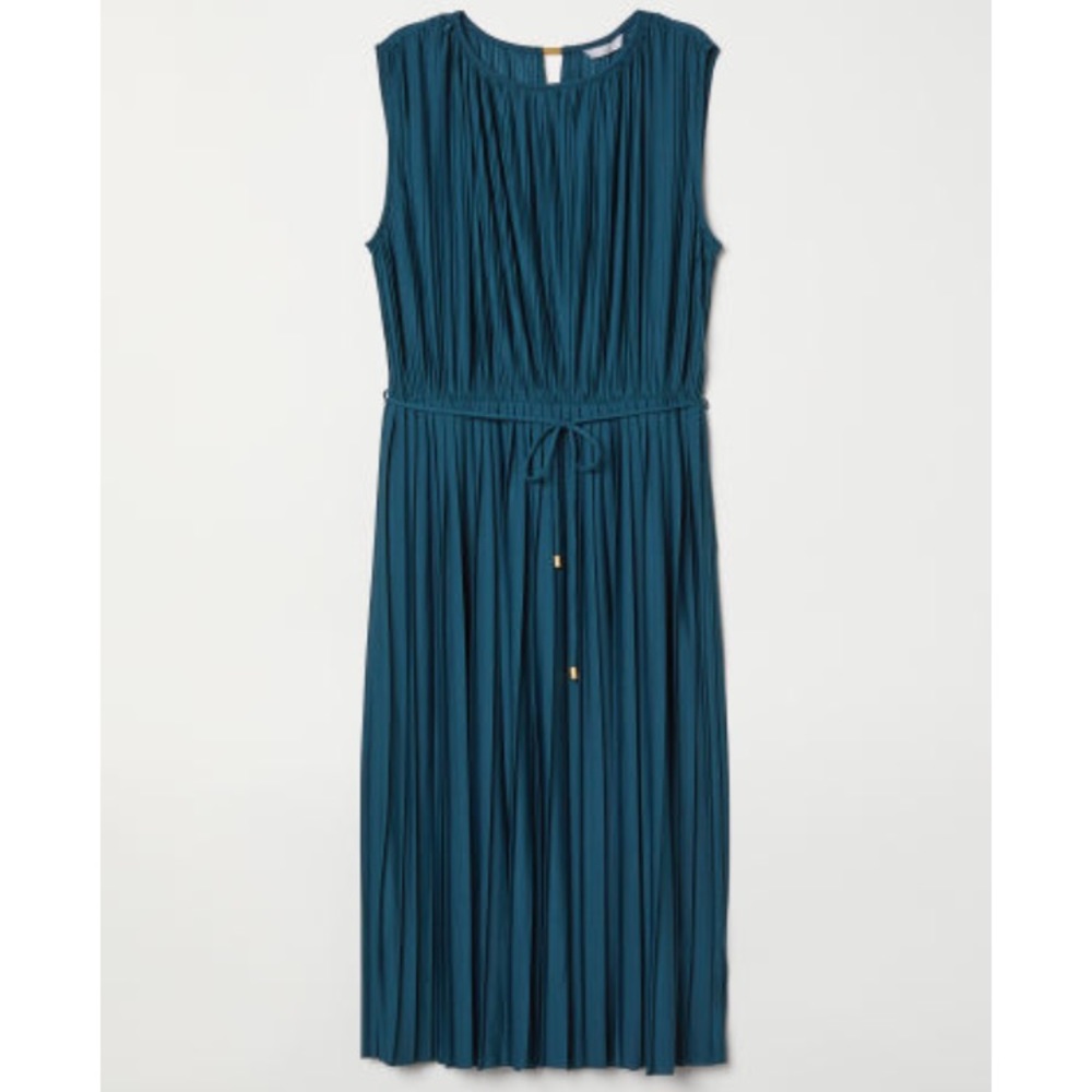 Teal Pleated H&M Dress NWT